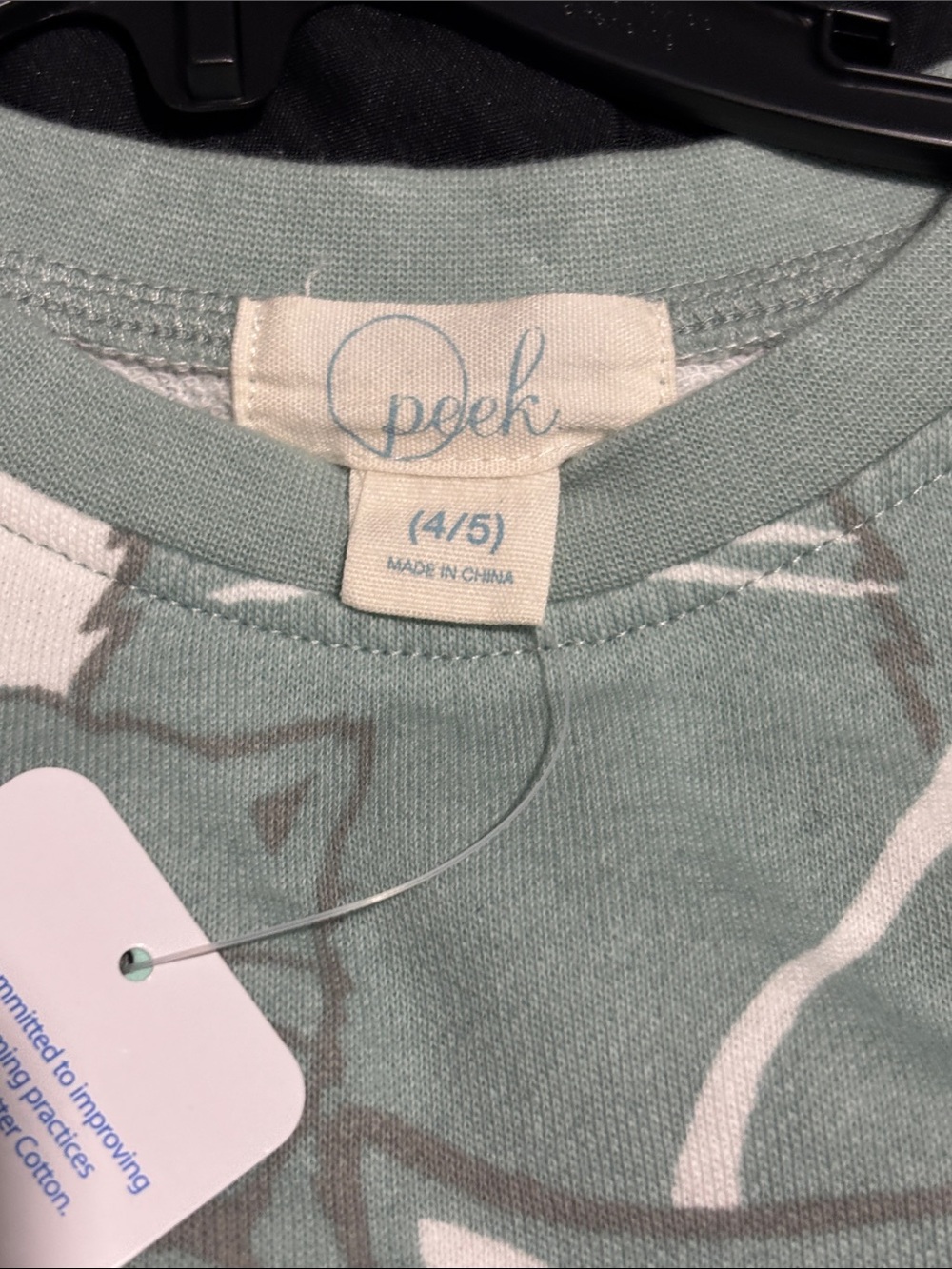 Peek Mint Cat Faces Pullover Sweatshirt - Picture 3 of 3